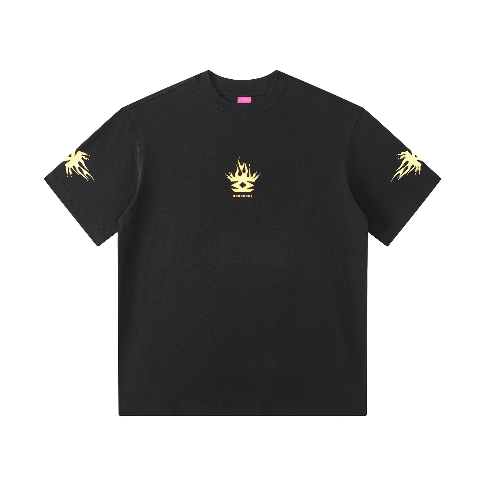 MOONGONE 300 GSM Black Flame T-shirt