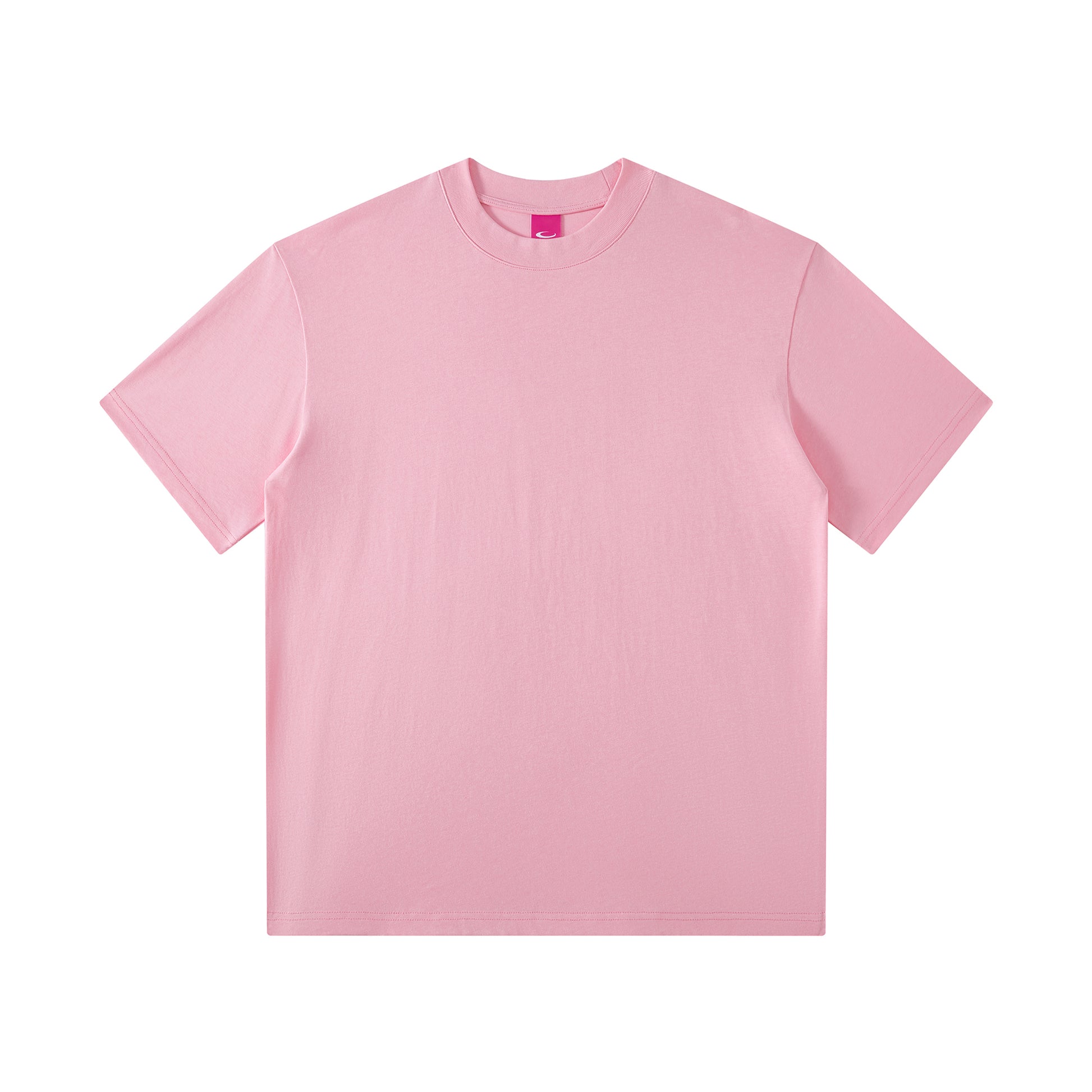 MOONGONE 300 GSM Pink Crew Neck Tee