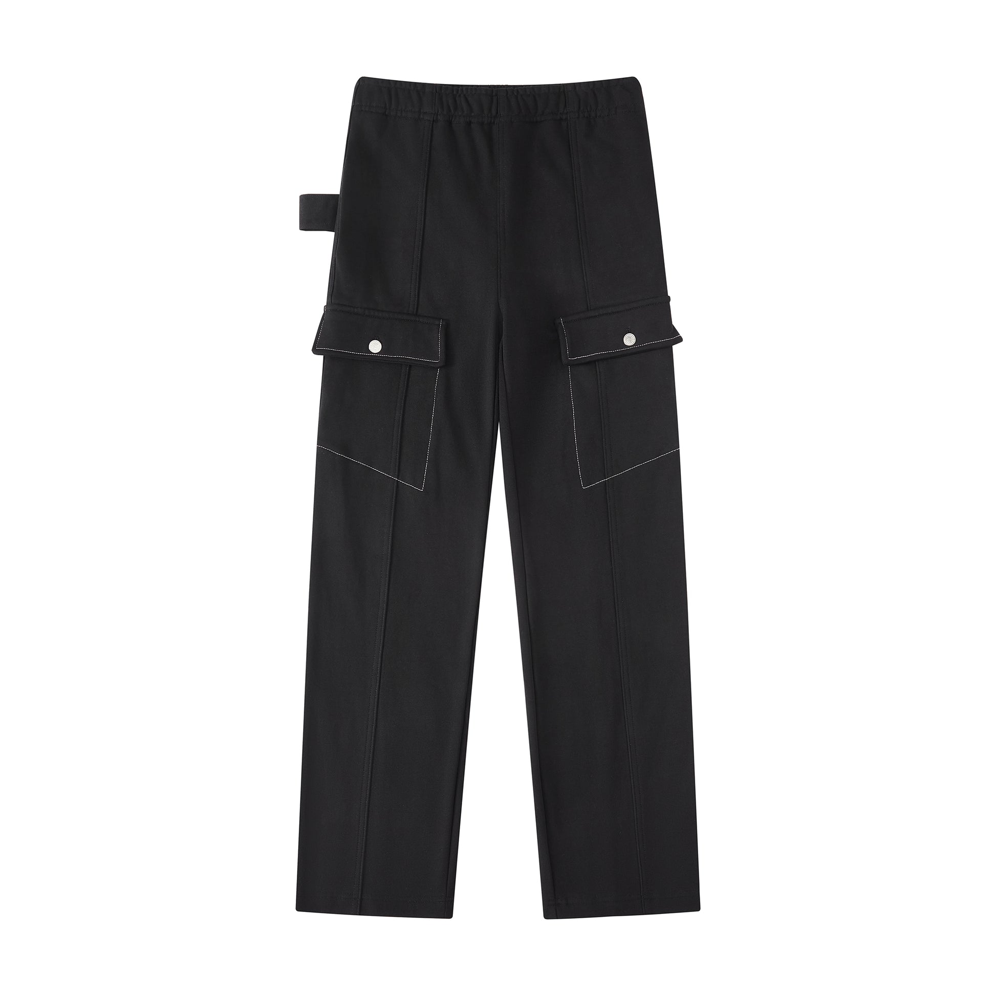 MOONGONE 400 GSM Black Pocket Cargo Pants for Men