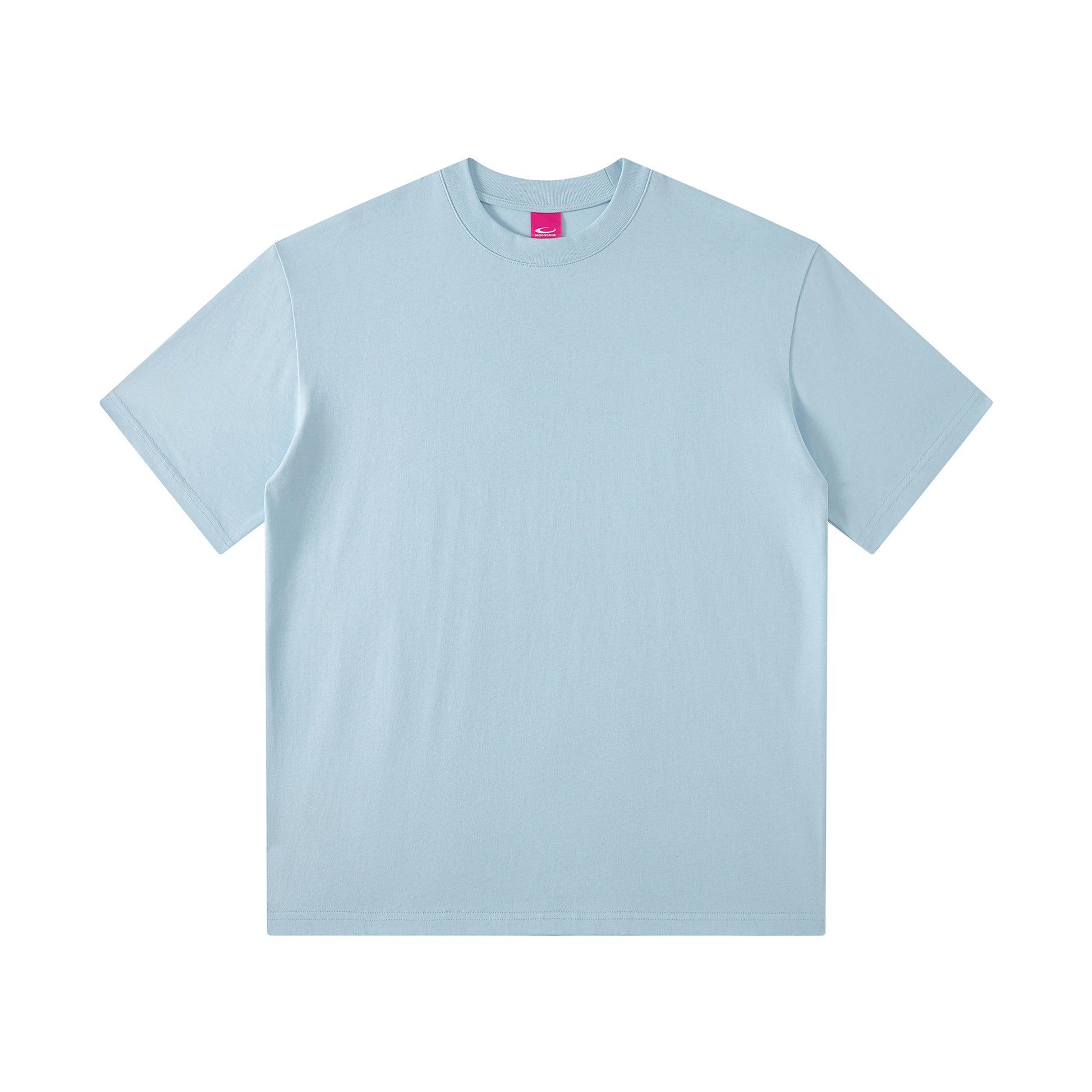 MOONGONE 300 GSM Blue Crew Neck Tee