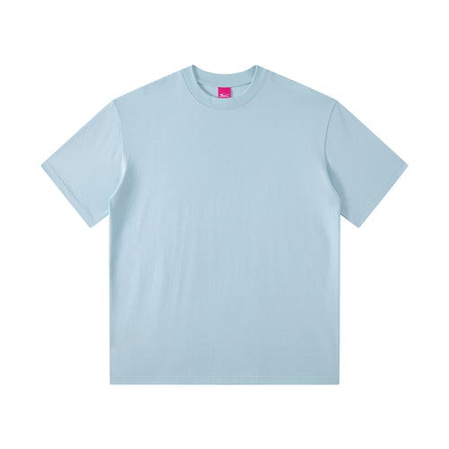 MOONGONE 300 GSM Blue Crew Neck Tee