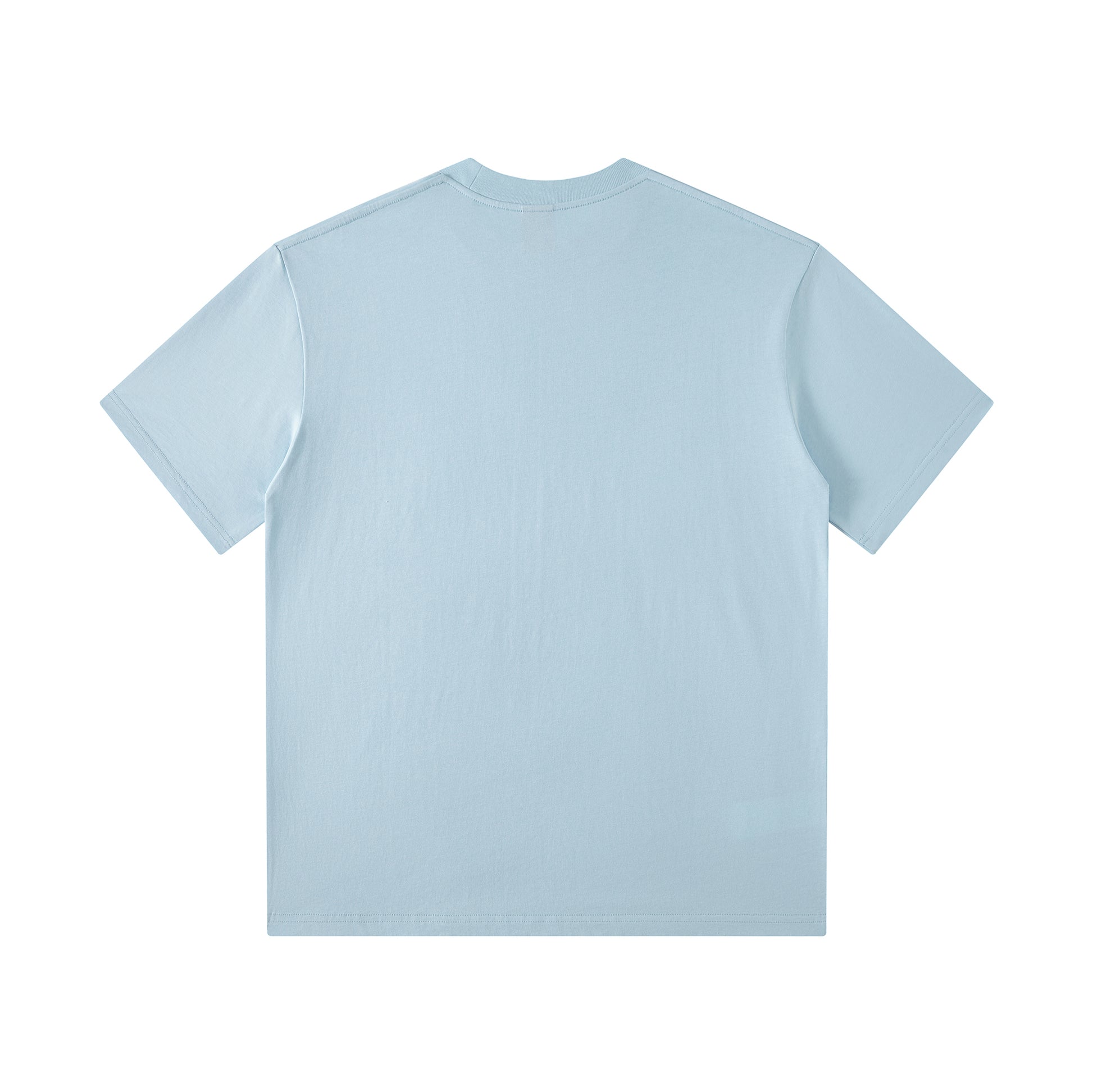 MOONGONE 300 GSM Blue Crew Neck Tee