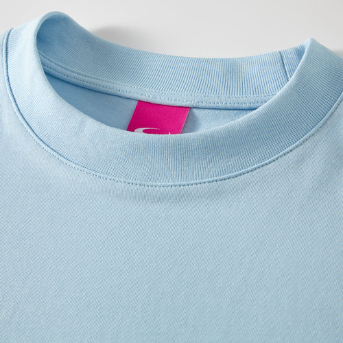 MOONGONE 300 GSM Blue Crew Neck Tee
