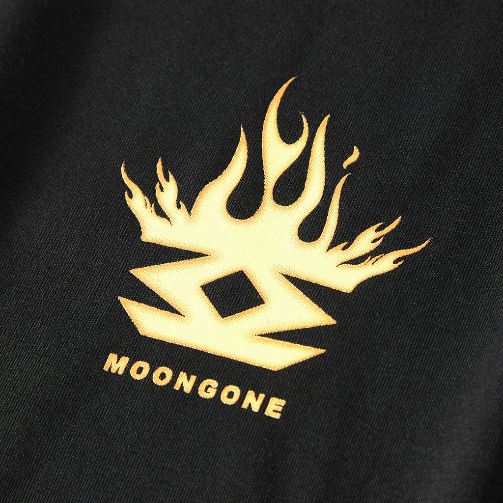 MOONGONE 300 GSM Black Flame T-shirt