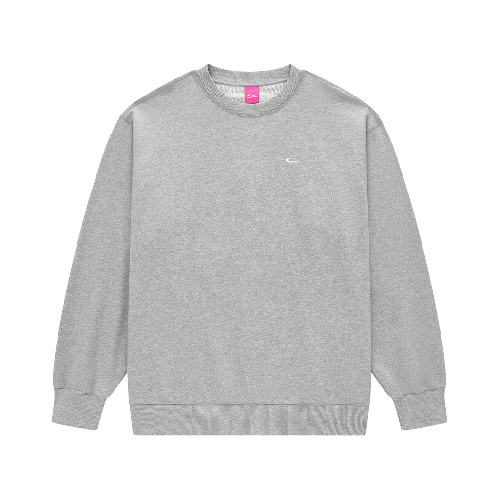 MOONGONE 400 GSM Crew Neck Pullover Spend Gray