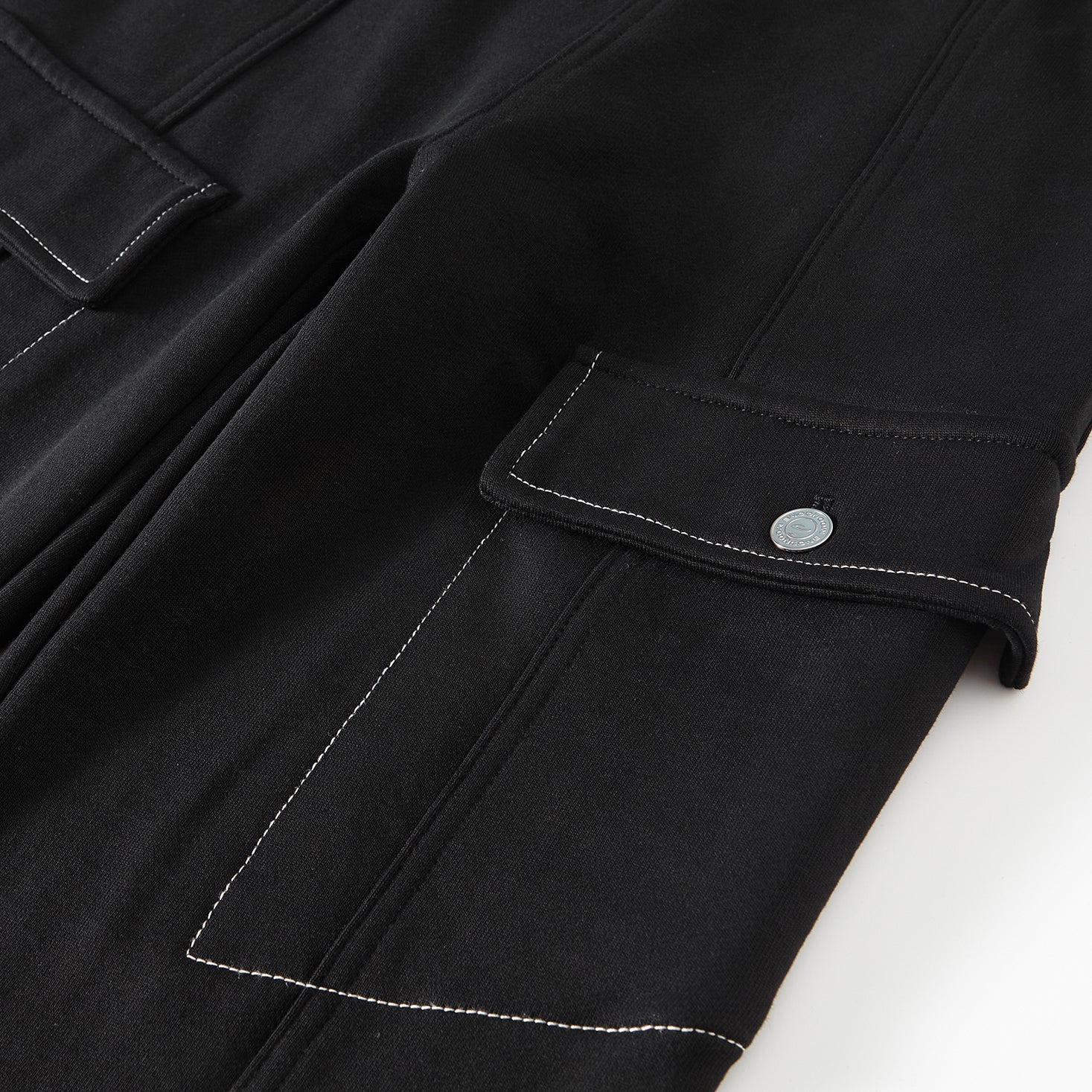 MOONGONE 400 GSM Black Pocket Cargo Pants for Men
