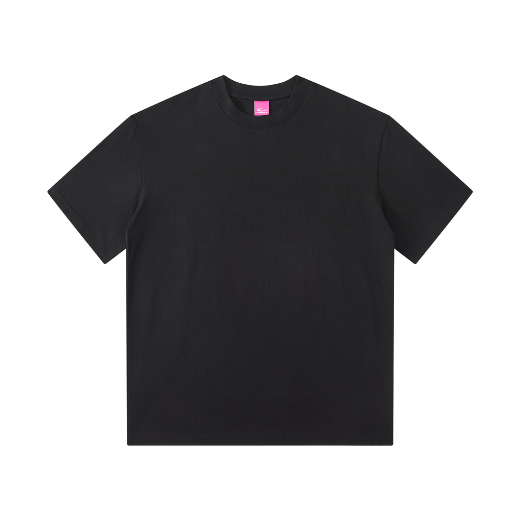 MOONGONE 300 GSM Black Crew Neck Tee