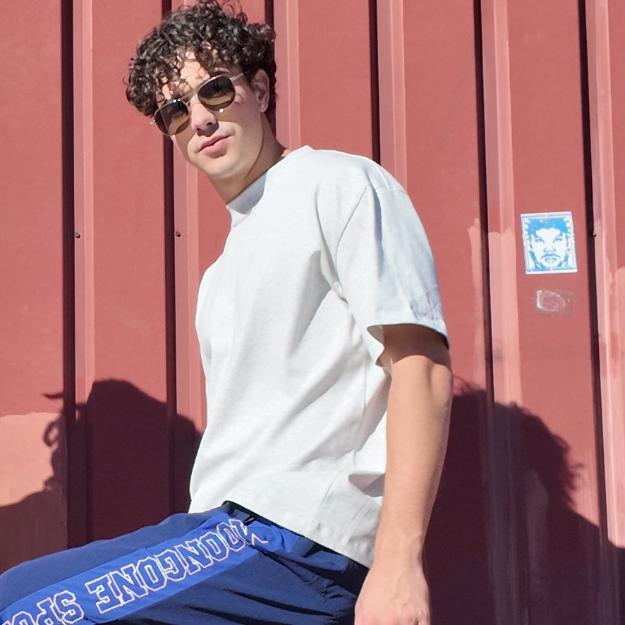 MOONGONE 300 GSM White Crew Neck Tee