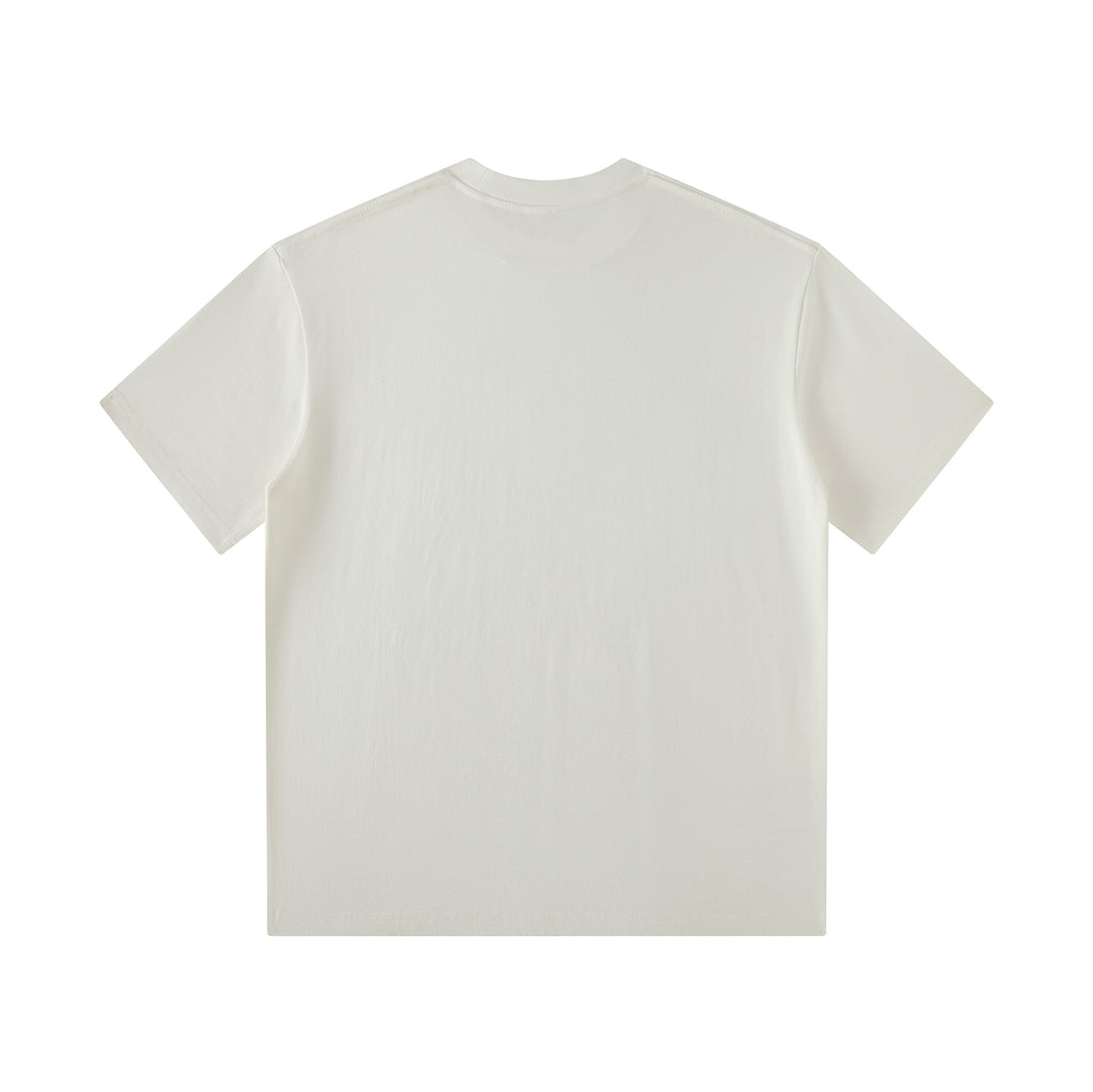 MOONGONE 300 GSM White Crew Neck Tee