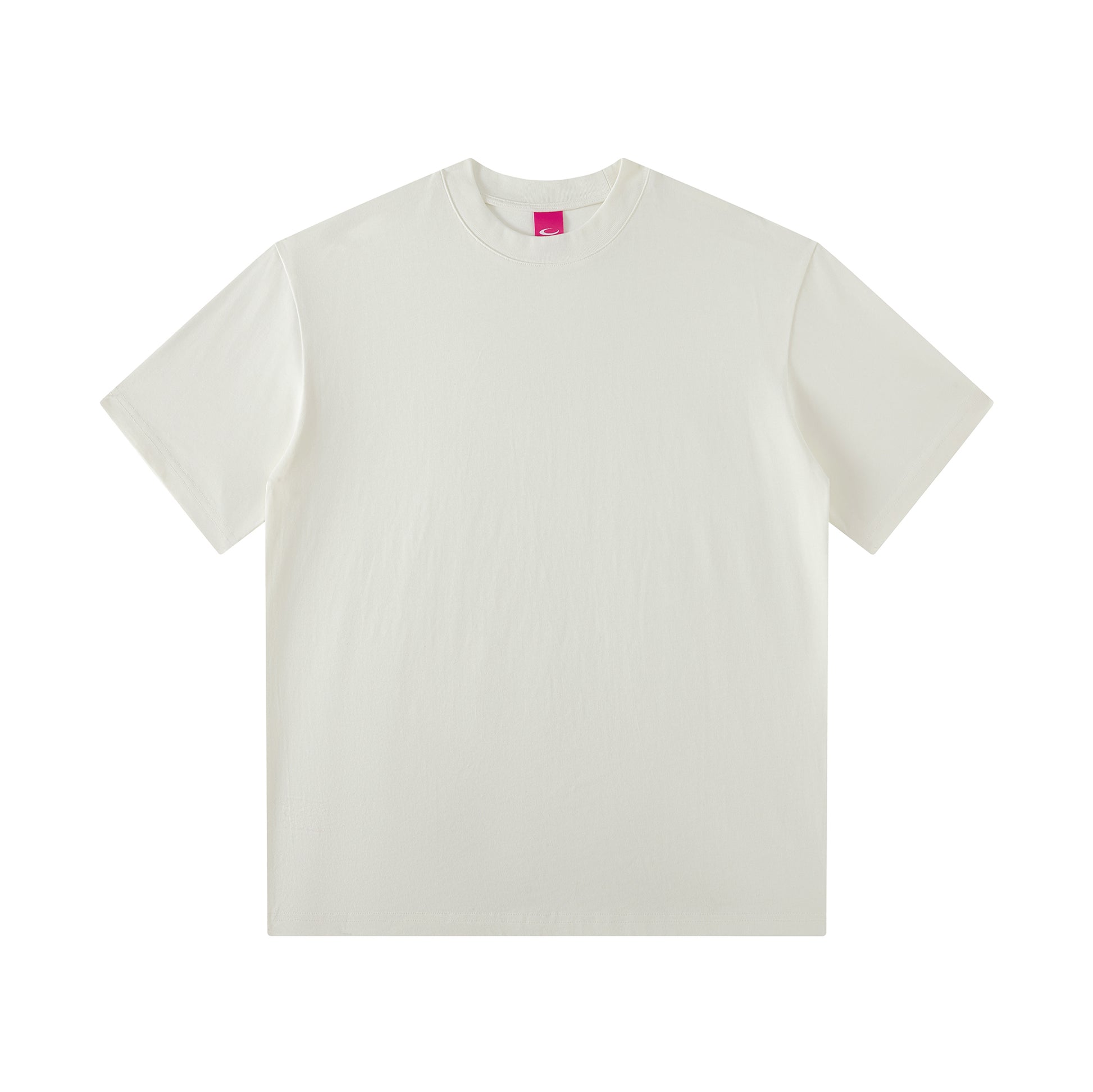 MOONGONE 300 GSM White Crew Neck Tee