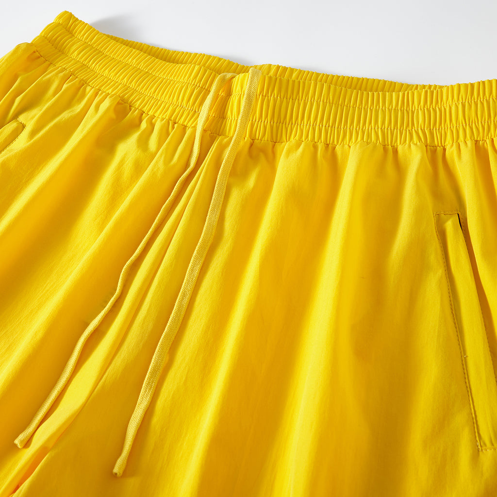 MOONGONE Yellow Nylon Sporys Pants