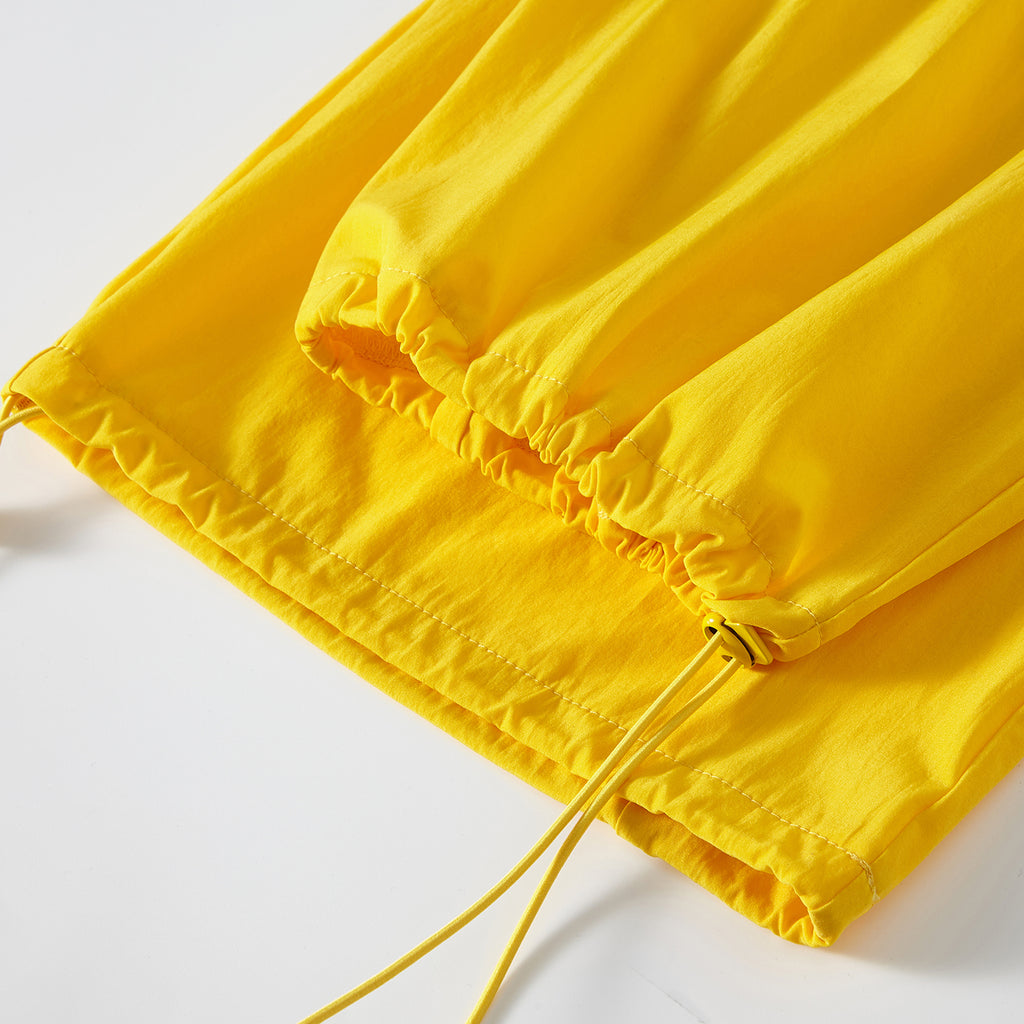 MOONGONE Yellow Nylon Sporys Pants