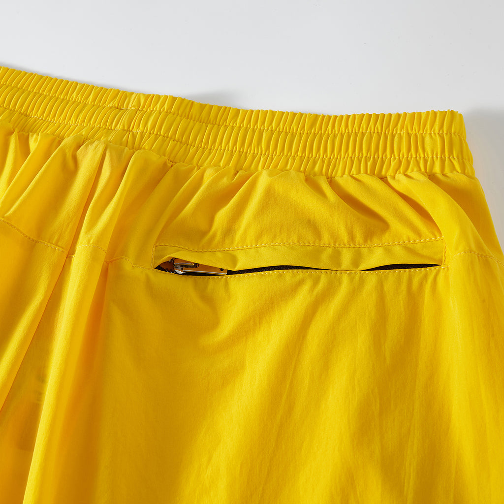 MOONGONE Yellow Nylon Sporys Pants