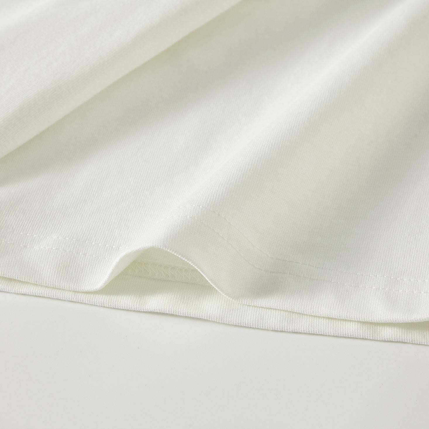 MOONGONE 300 GSM White Crew Neck Tee