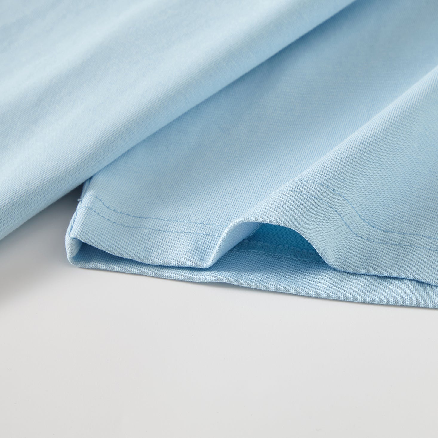 MOONGONE 300 GSM Blue Crew Neck Tee