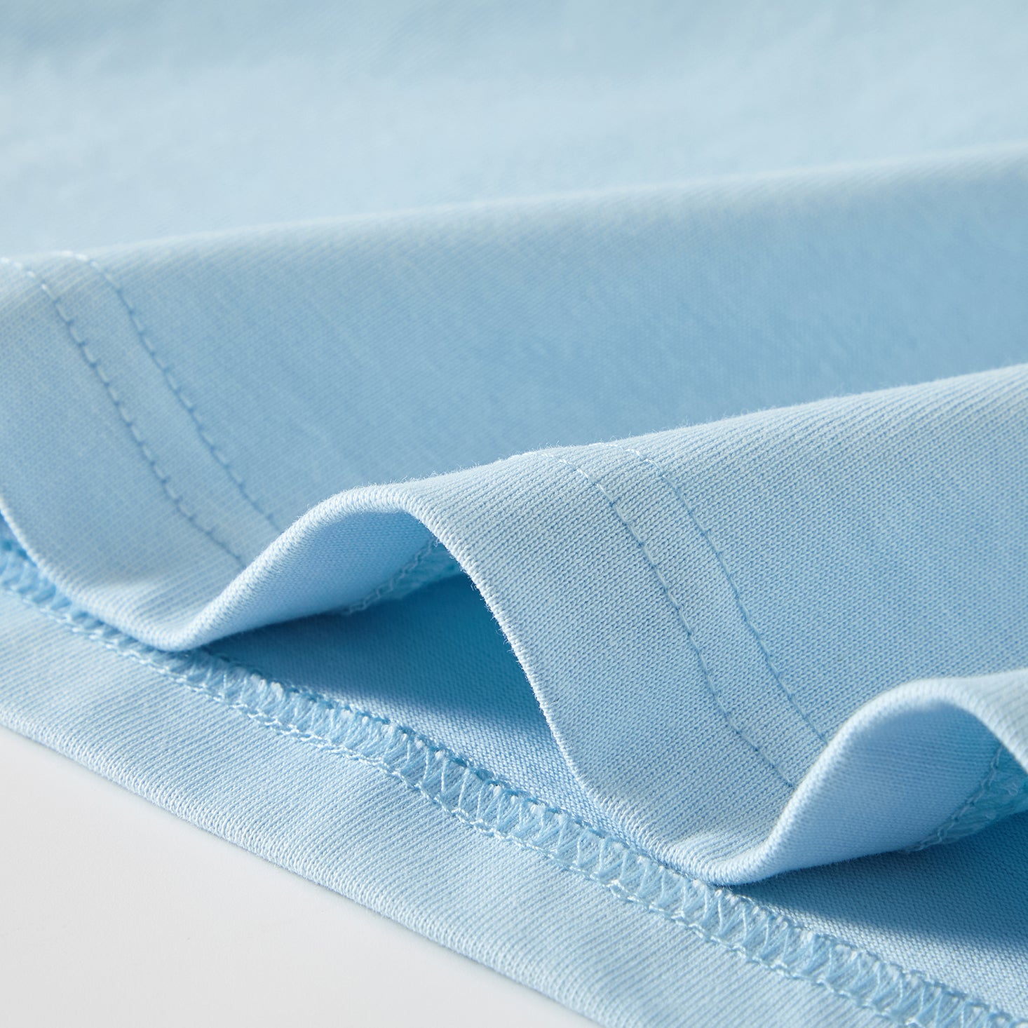 MOONGONE 300 GSM Blue Crew Neck Tee