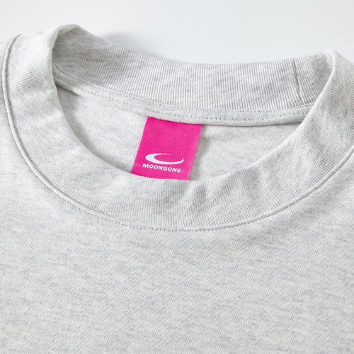 MOONGONE 300 GSM Gray Crew Neck Tee
