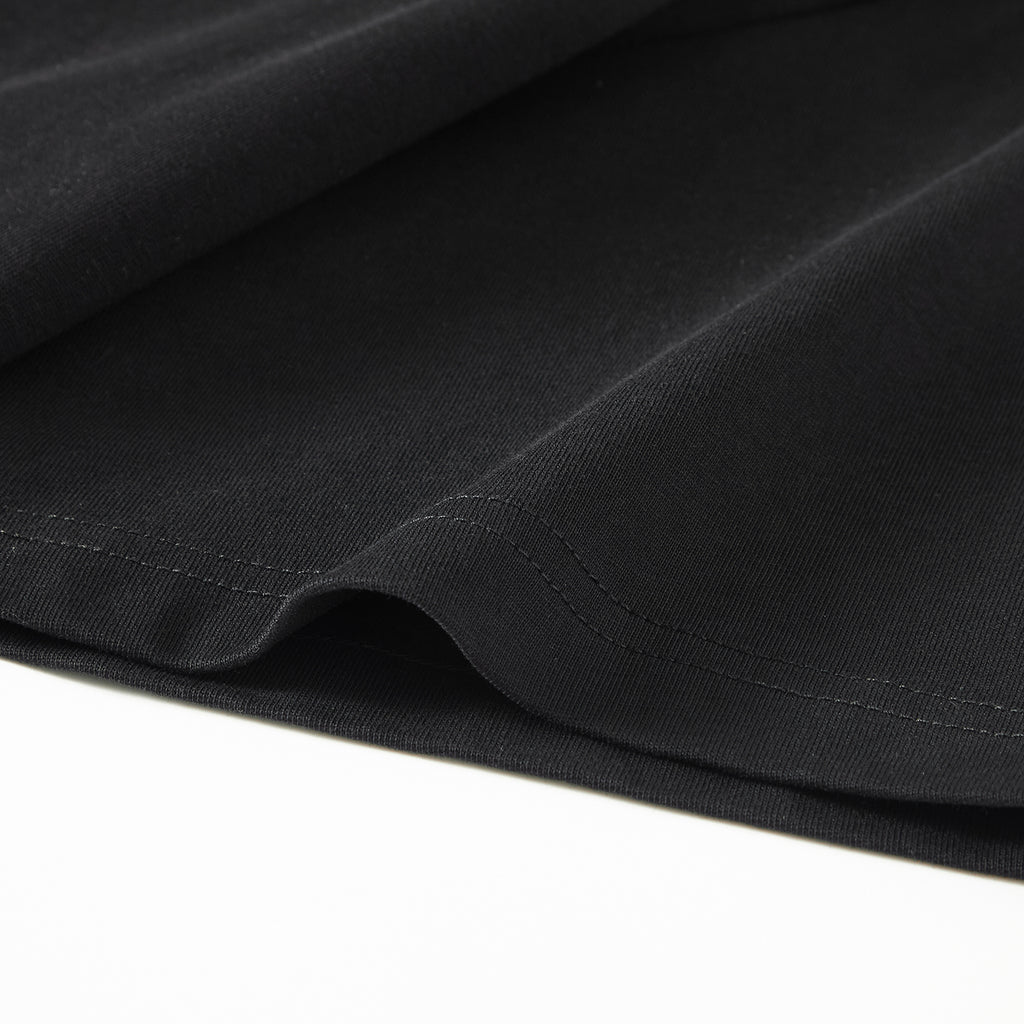 MOONGONE 300 GSM Black Crew Neck Tee