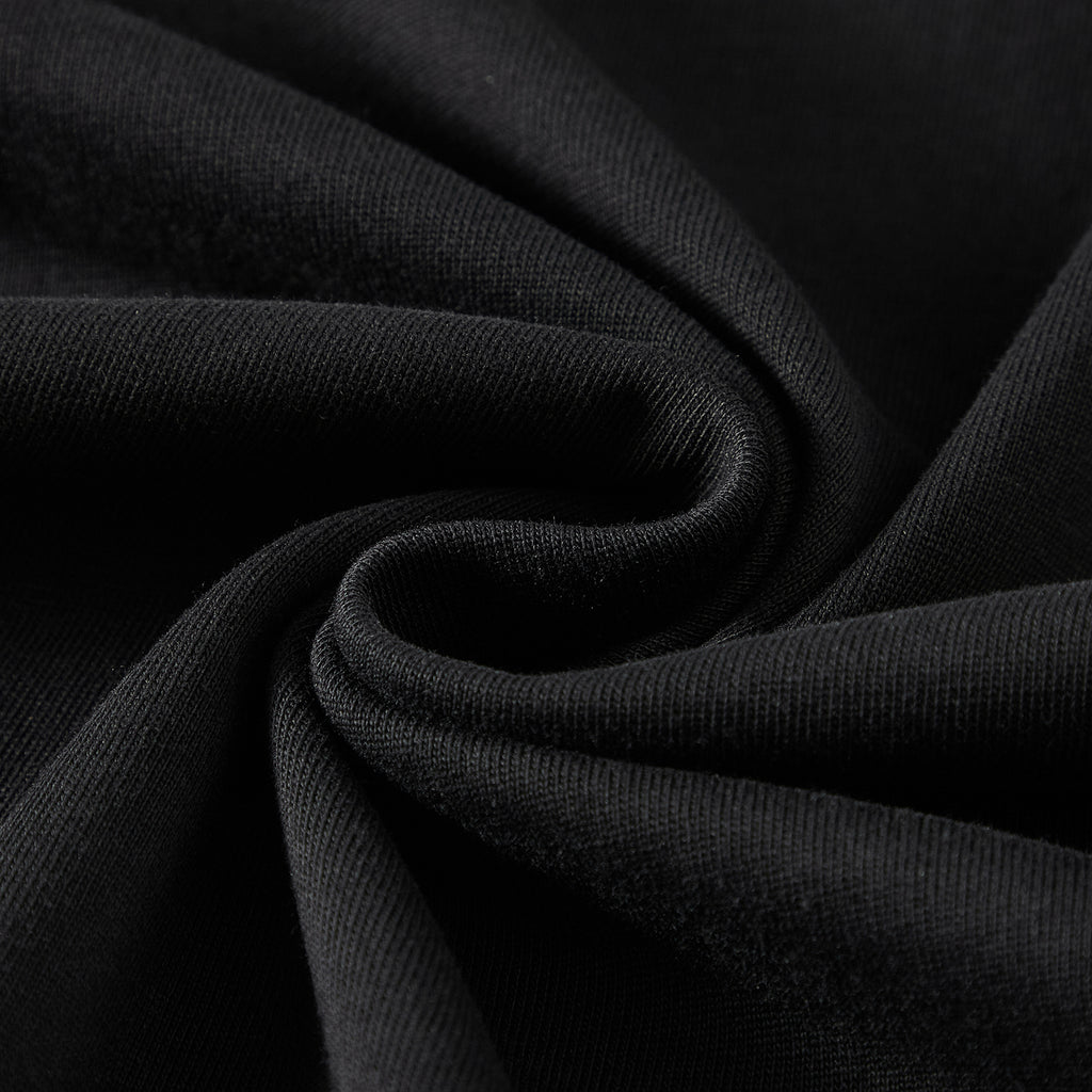 MOONGONE 300 GSM Black Crew Neck Tee