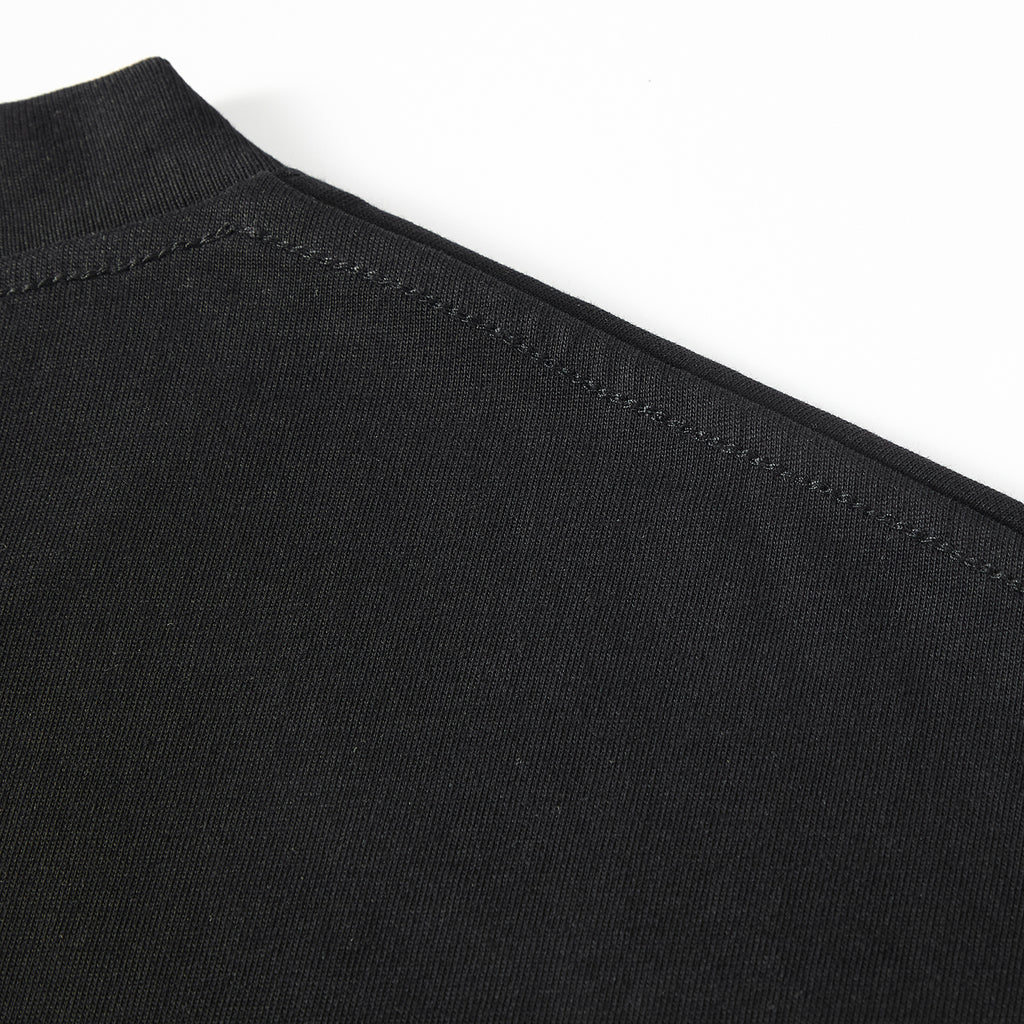 MOONGONE 300 GSM Black Crew Neck Tee
